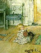 Carl Larsson pontus-pontus pa golvet oil painting reproduction